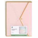 3ct Poly Document Holders with Snap Cover Pastels: Office Supplies File Organizer & Document Sorter